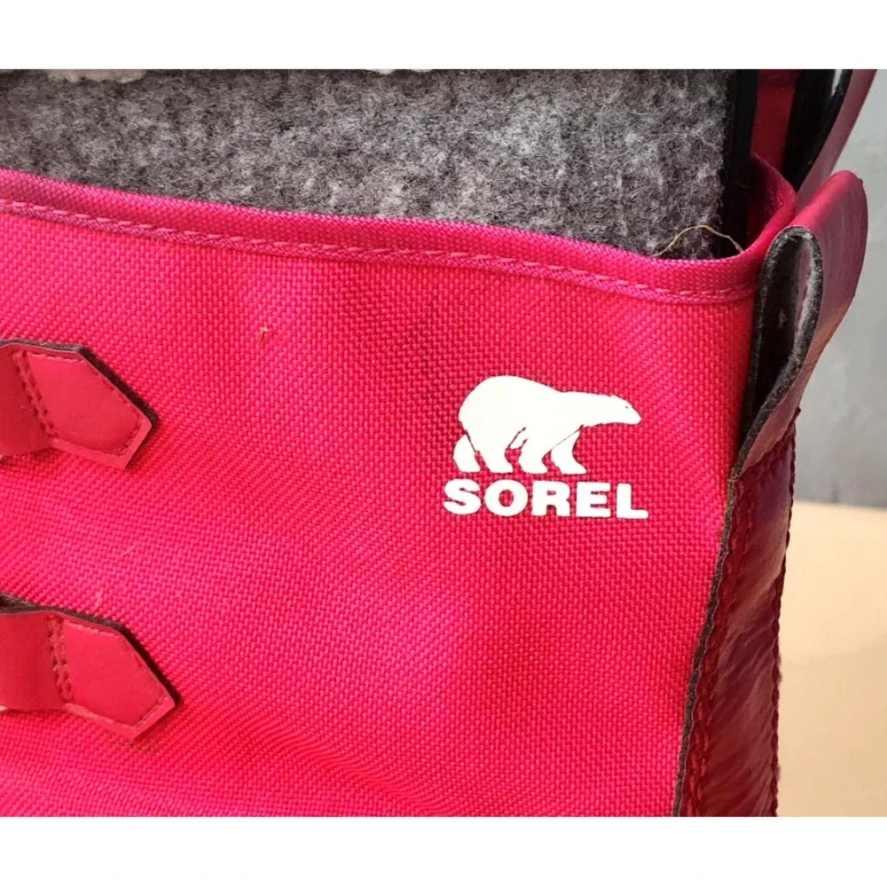 Sorel Kids Yoot PAC Nylon Haute Pink Waterproof Snow boots Kids Size 4